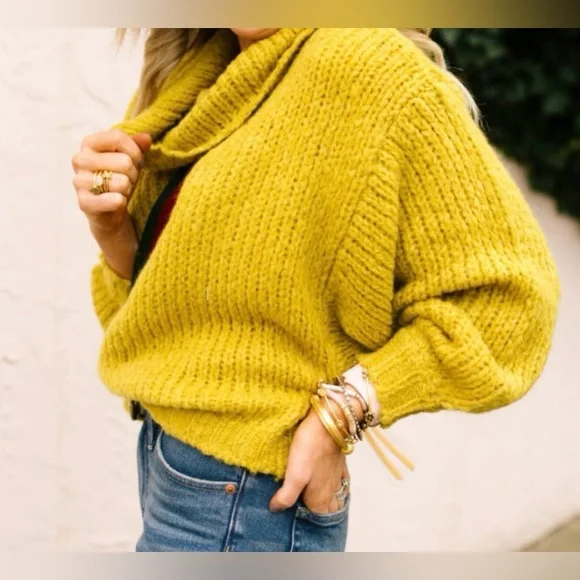 Pilcro Zamora wool blend cowl neck sweater, medium - Picture 2 of 8